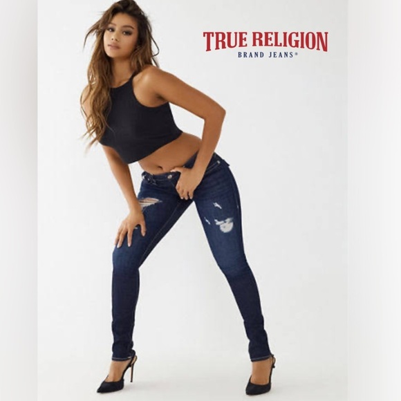 TRUE RELIGION-Stella Skinny Lowrise Jeans, NEW - Picture 1 of 5